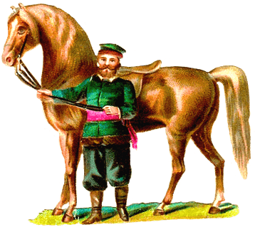 Vintage Horse And Rider - Horse&rider (400x400)