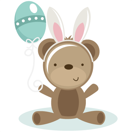 Bear With Bunny Ears Svg Scrapbook File Bear Svg File - Rabbit (432x432)