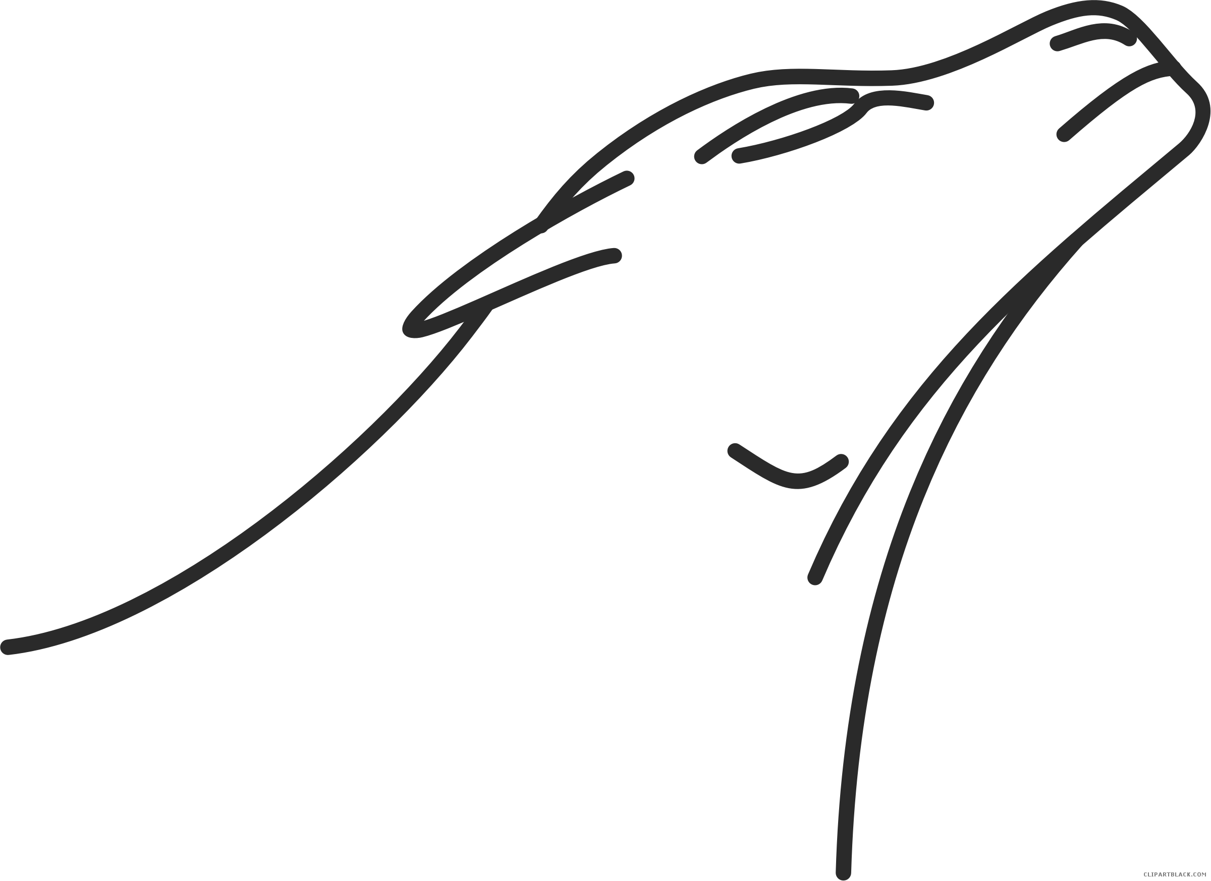 Black And White Lion Animal Free Black White Clipart - Drawing (2400x1747)
