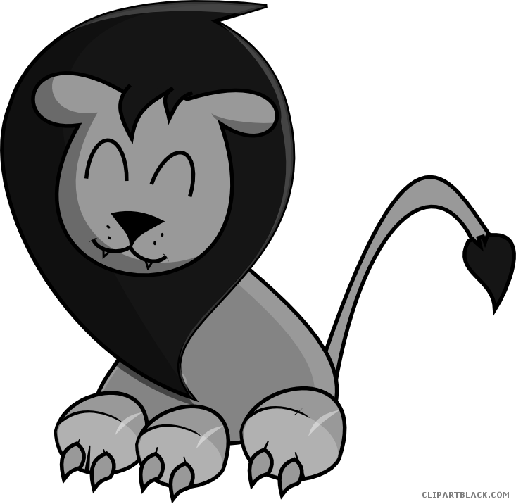 Lion Animal Free Black White Clipart Images Clipartblack - Dibujos De Animales A Color Para Imprimir (733x716)