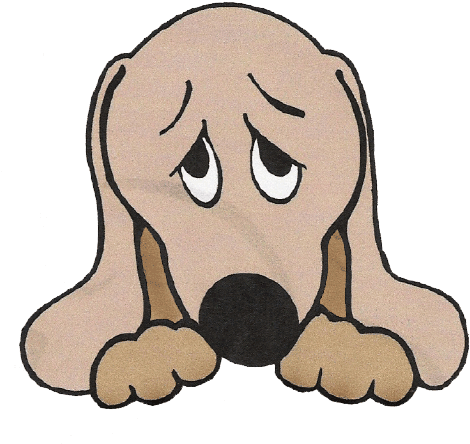 Dog Clipart Clipart Dof - Sad Dog Face (500x479)