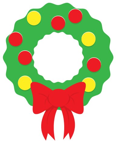 Wreath Clipart Kid - Simple Christmas Wreath Clipart (500x500)
