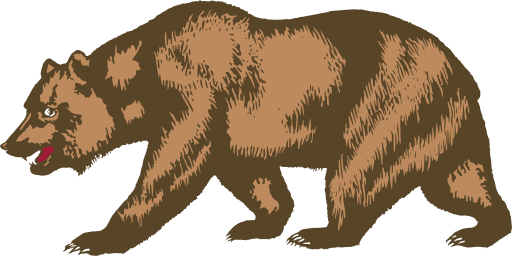 Teddy Bear Clipart Free Clipart - Bear On The California Flag (512x256)