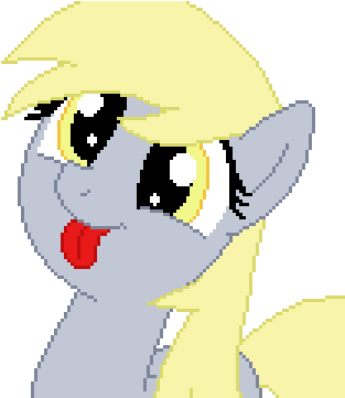 Silly Muffin Horse By Tomdantherock - Derpy Hooves Pixel Art Grid (450x360)