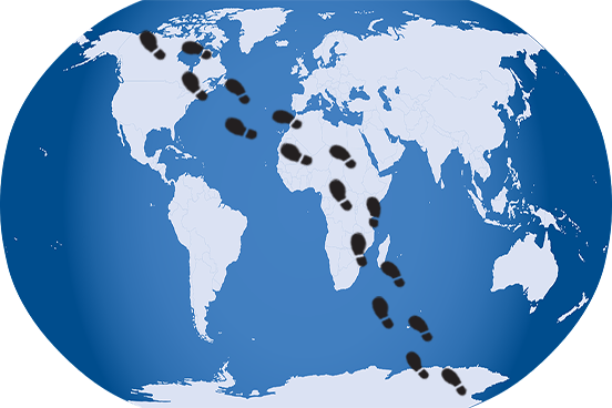 For Our First Milestone, We Donated To The Wounded - Blue Map Of The World (552x368)