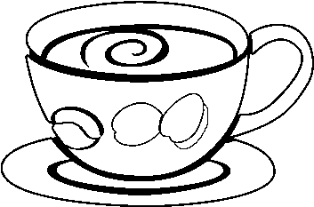 Espresso Coffee Coloring Page - Cup (600x470)