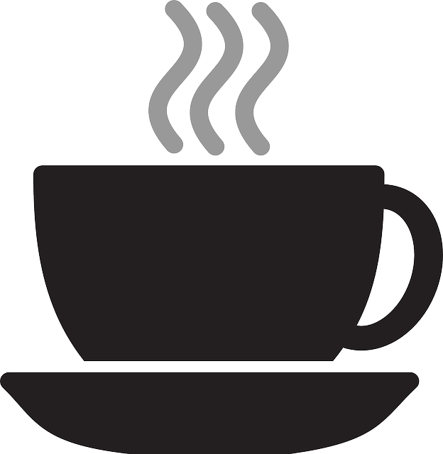 Tea Coffee, Cup, Silhouette, Steam, Tea - Coffee Cup Clip Art Png (624x640)