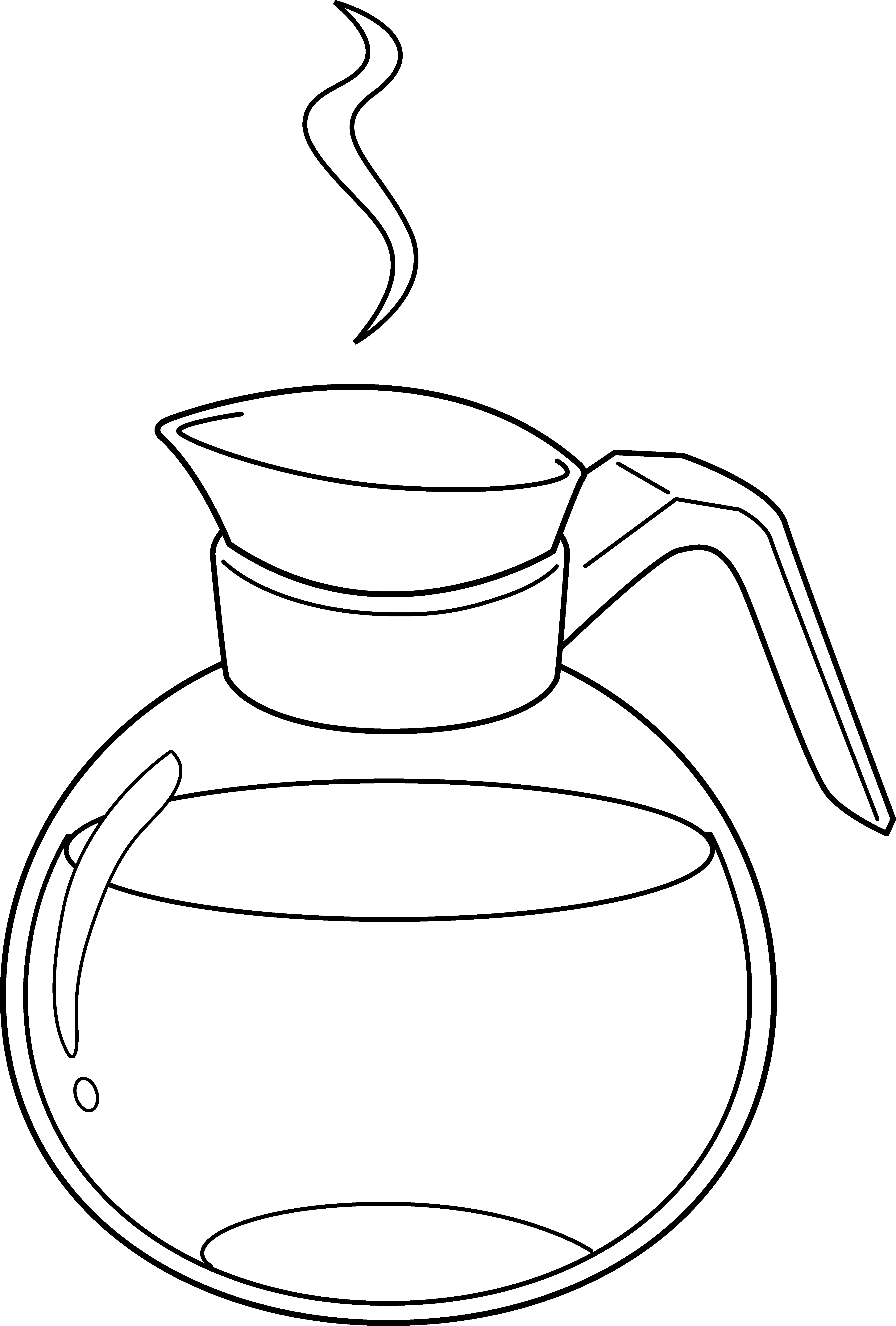 Coffee Cup Silhouette - Cartoon Coffee Pot (4696x6946)