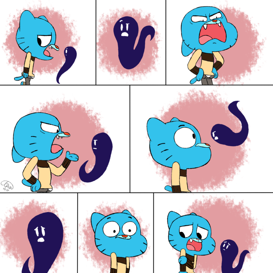 You're Not Fun By Lilie-pucisse - Dark Gumball Vs Darny (894x894)