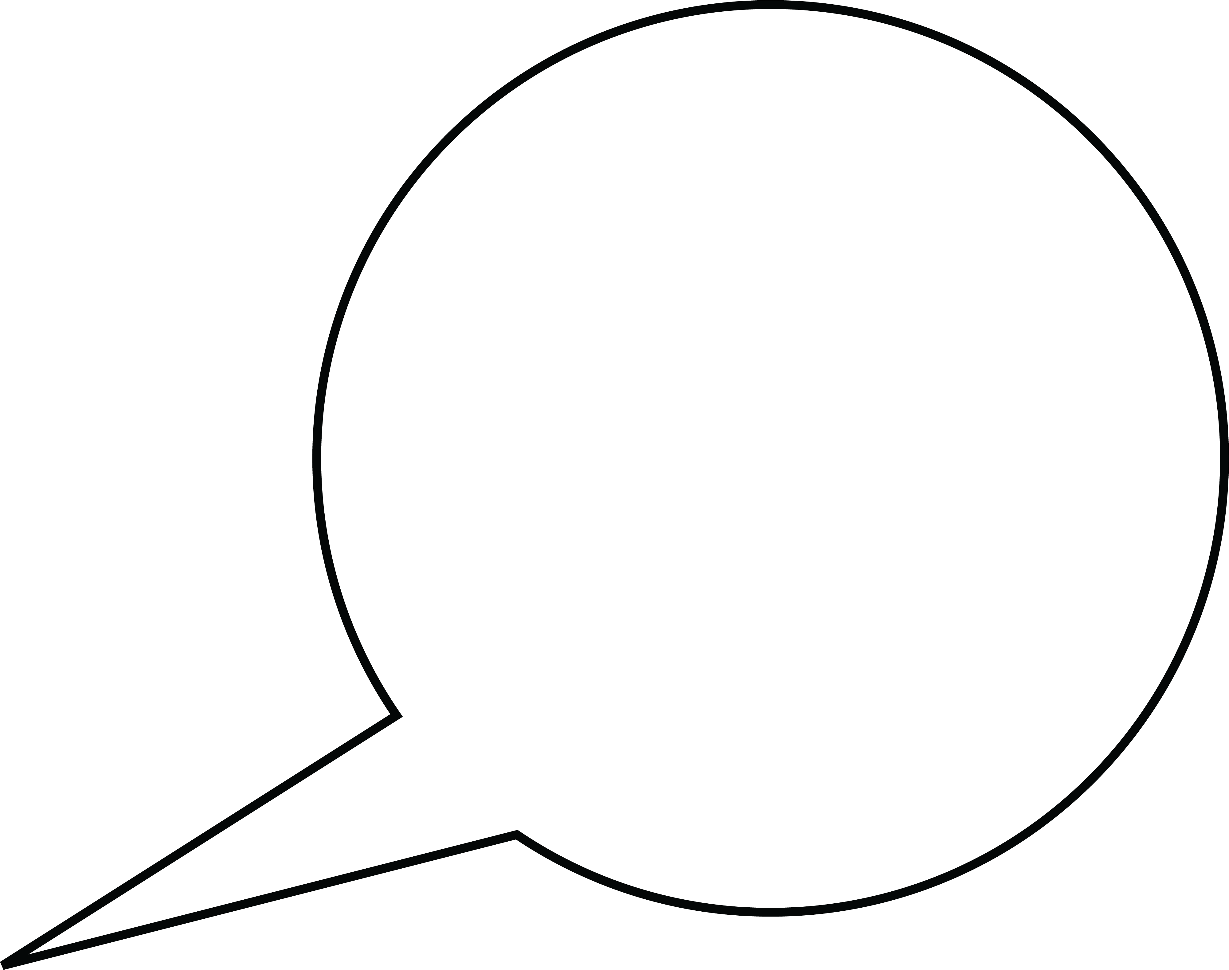 White Black Clip Art - White Dialogue Box (4001x3158)