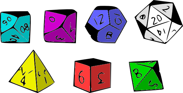 Dice Thread Anonymous Sat Apr 4 - Rpg Dices Clipart (600x307)