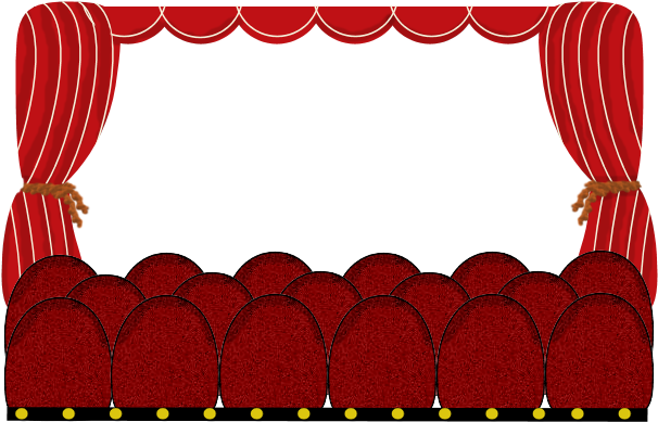 Movie Theatre, Frame, Stage, Scene Png Image - Theater Frame Png (645x420)