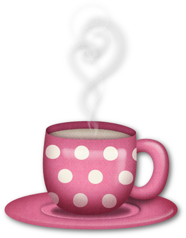 Tea Pink Girl Clipart - Clip Art (380x488)
