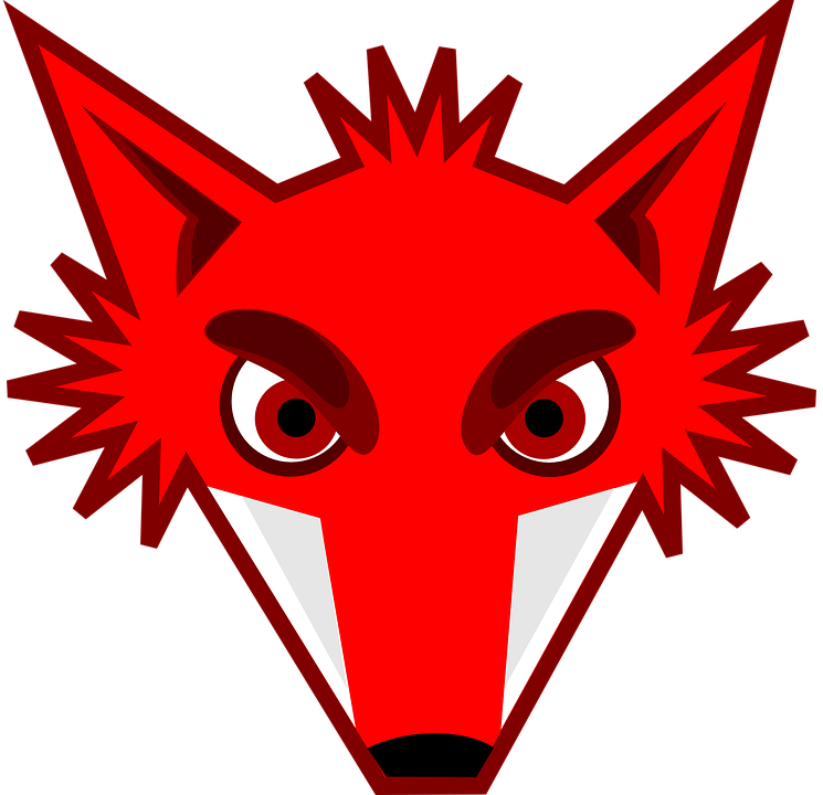 Red Eyes Clipart Transparent - Fox Face Cartoon (745x720)