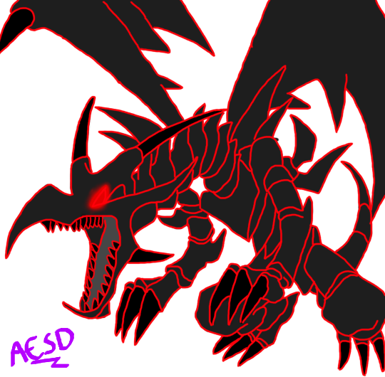 Red And Black Dragon L Red And Black Dragon Logo - Yu Gi Oh Red Eyes Black Dragon (540x530)