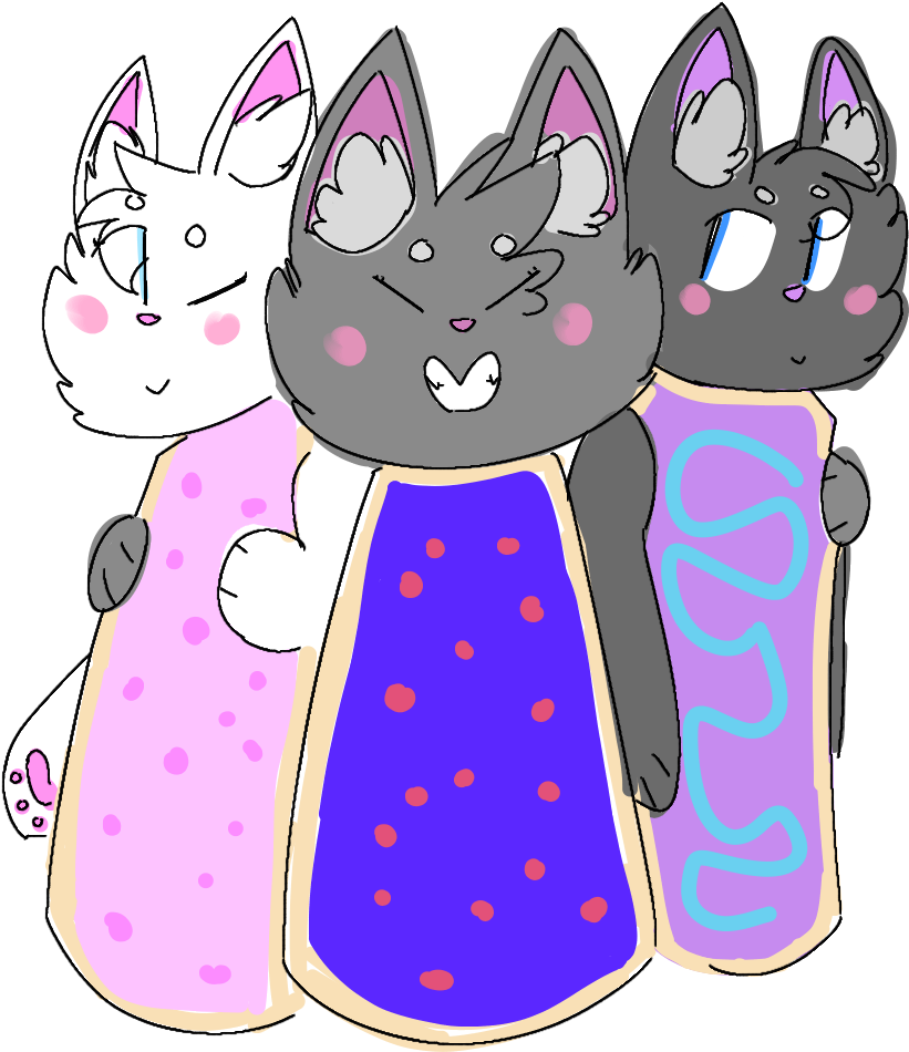The Original Smol Pop Tart Cat Squad By Killer Memestar - Cartoon (1000x1000)
