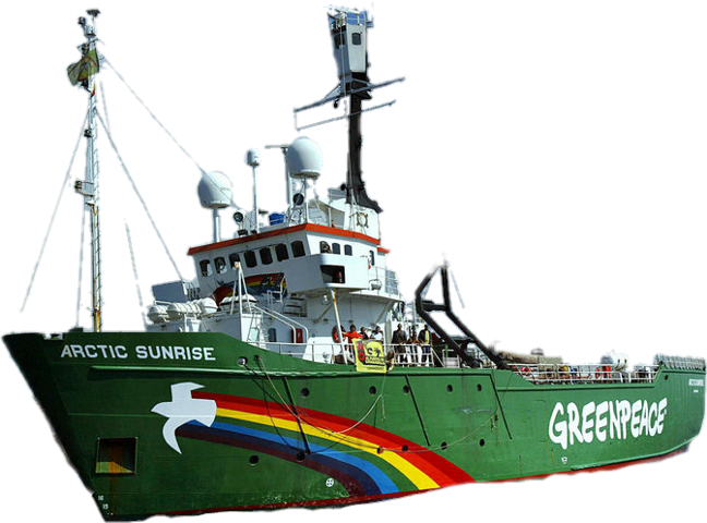 Largest Collection Of Free To Edit Port Blackandwhite - Greenpeace Arctic Sunrise (648x480)