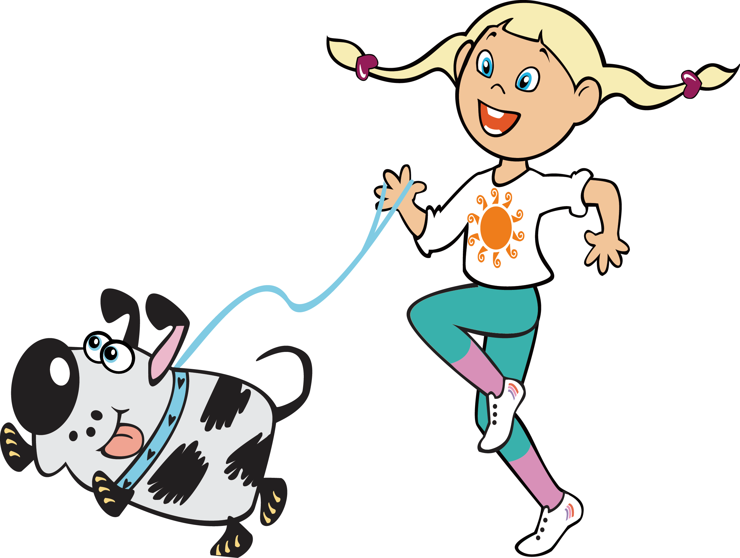 Dog Cartoon Girl Illustration - Set With Cartoon Farm Animals Large Mug (2446x1844)