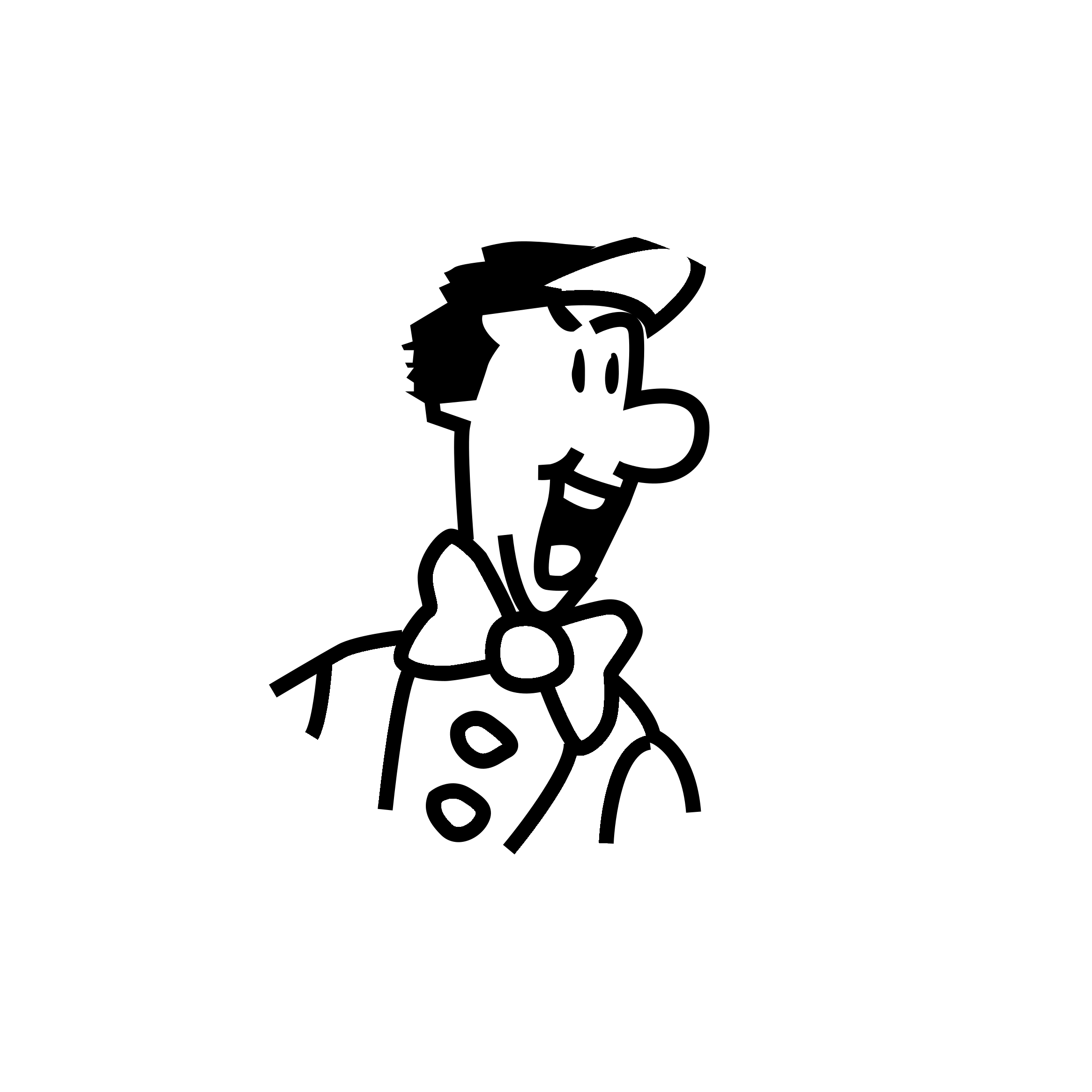 Mr Snack Logo Black And White - Snack Logo (2400x2400)