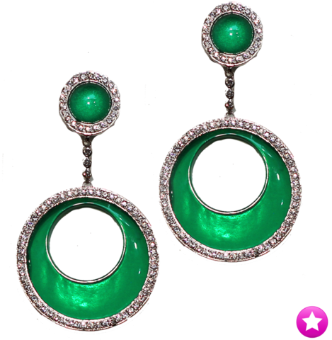 Green Hoop Earrings - Green (480x480)