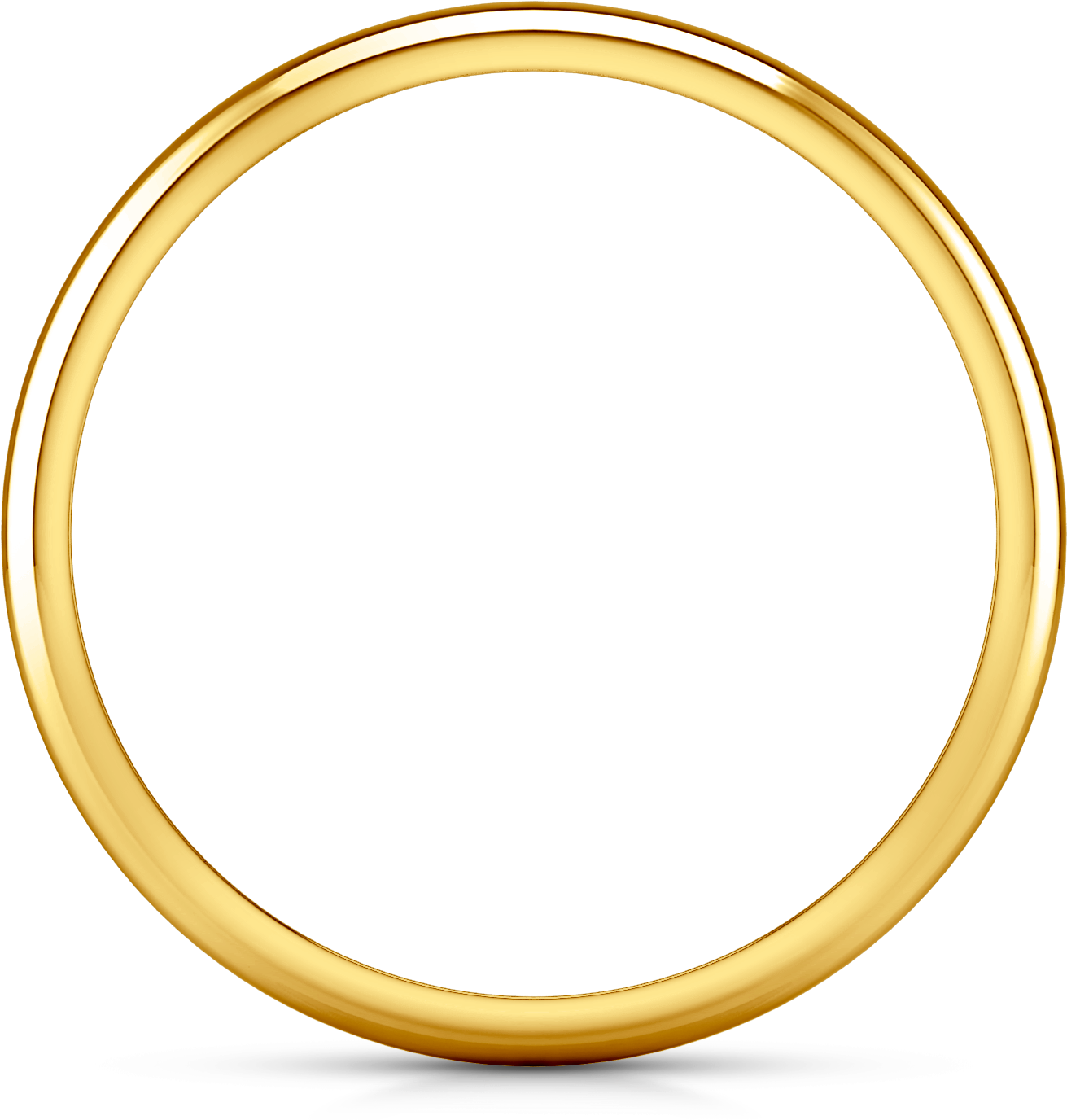 Wedding Band Comfort Fit 2mm 14k Yellow Gold - Circle (1440x1440)