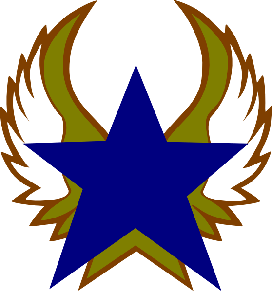 Gold Wings Clipart 4 By Frank - Blue Stars Logo Png (558x598)