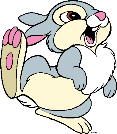 Bambi Clipart Thumper - Cute Bunny Coloring Pages (404x447)