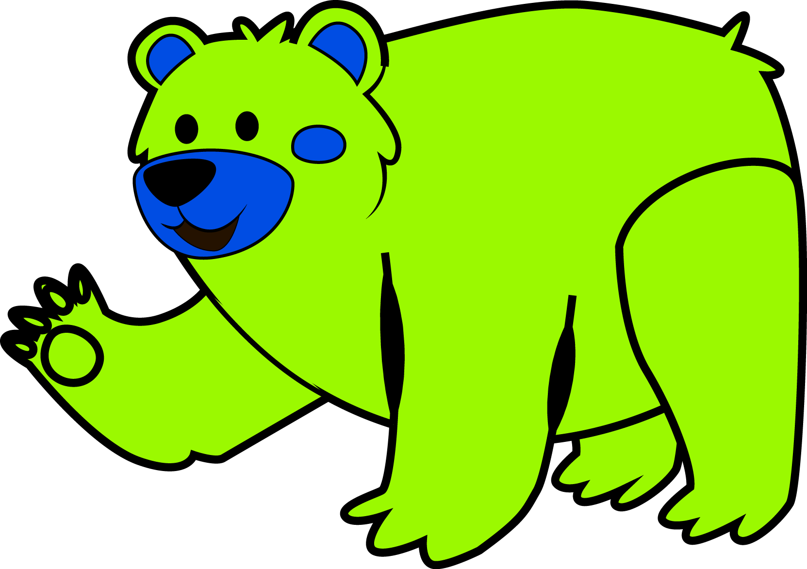 Cute Animal Bear Clipart Clip Art Png Wallpaperal Rh - Bear Coloring Page (1663x1173)