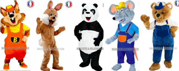 Partager - Costume Mascotte Lapin Marron (600x600)