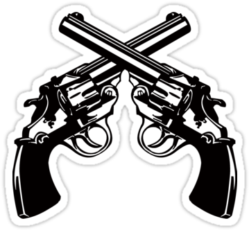 Revolvers By Karl Whitney - Pistol Clipart (375x360)