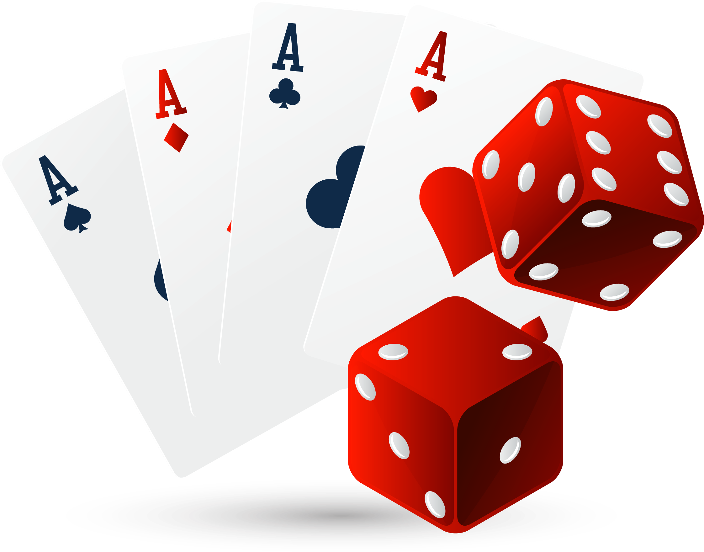 Dice Playing Card Game Ace - Dice And Cards Clipart Png (2244x1785)