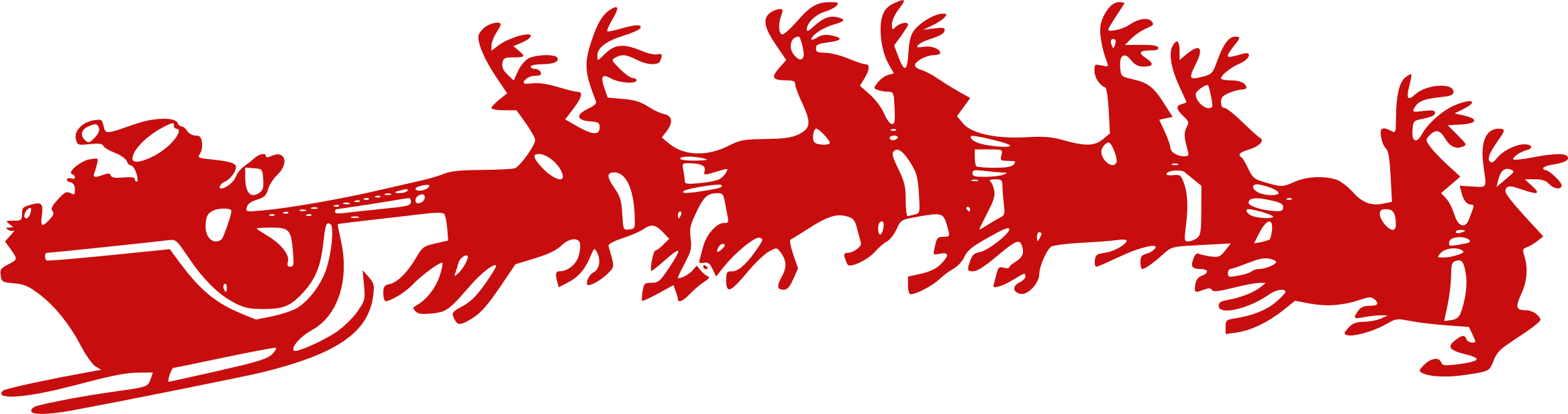 Die Paper Crafts Glamorous Pictures Of Santa S Sleigh - Santa Sleigh (2336x617)