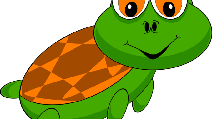 Cartoon Turtle With Red Hat - Baby Floating Turtle Oval Ornament (678x381)