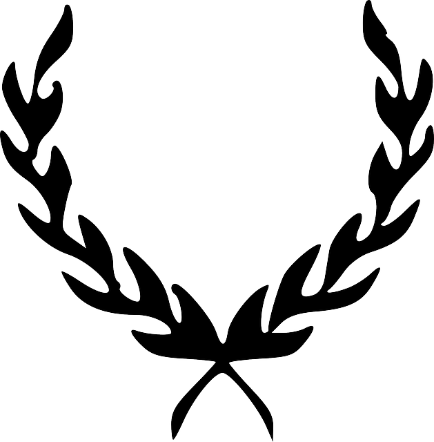 Black, Wreath, Silhouette, Leaf, Tree, Roman, Branch - Laurel Clipart (629x640)