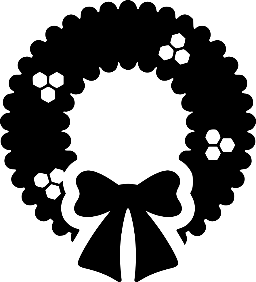 Xmas Wreath Garland Greeting Comments - Tire Side View Vector (890x980)