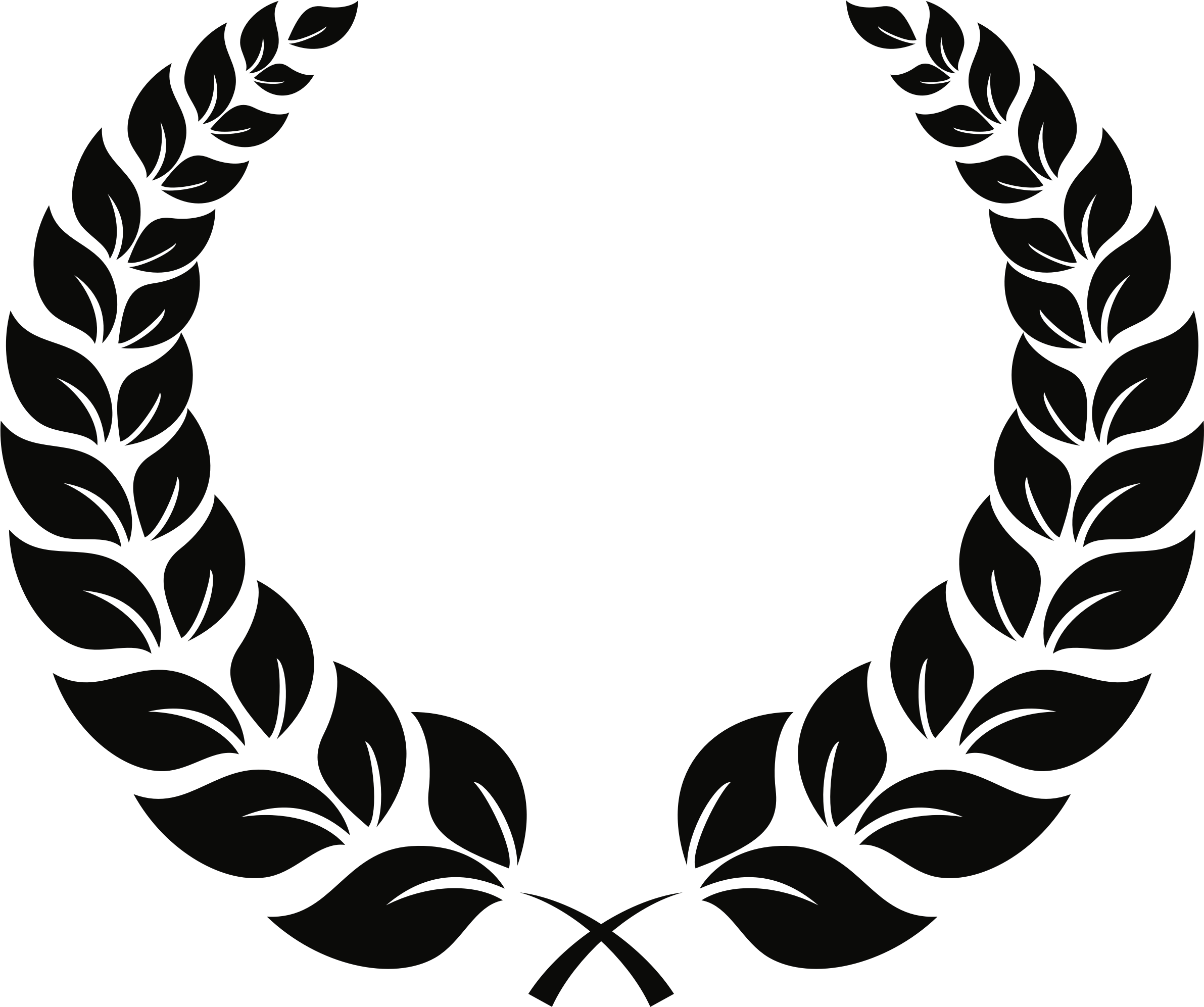 Big Image - Laurel Wreath Transparent Background - (2383x1994) Png Clipart ...