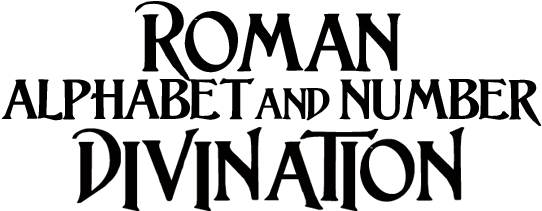Roman Alphabet And Number Dice Divination Logo - Ladin Alphabet (600x300)