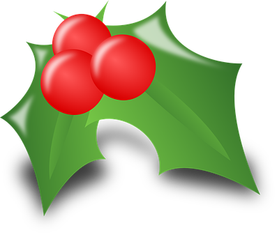 Holly Ilex Leaves Thorny Spiky Christmas H - Christmas Decor Clip Art (397x340)