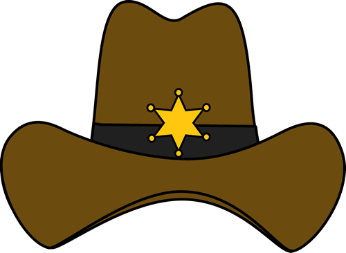 Sheriff Cowboy Hat Clip Art Image Cowboy Hat With A - Cowboyhut Clipart (500x366)