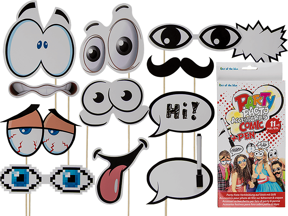 You Are Here - Comic-party Photo Booth Mit Stift Im 11er Set (945x709)