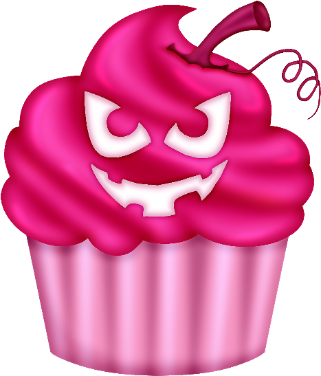 Creepy Clipart Cupcake - Creepy Clipart Cupcake (514x600)