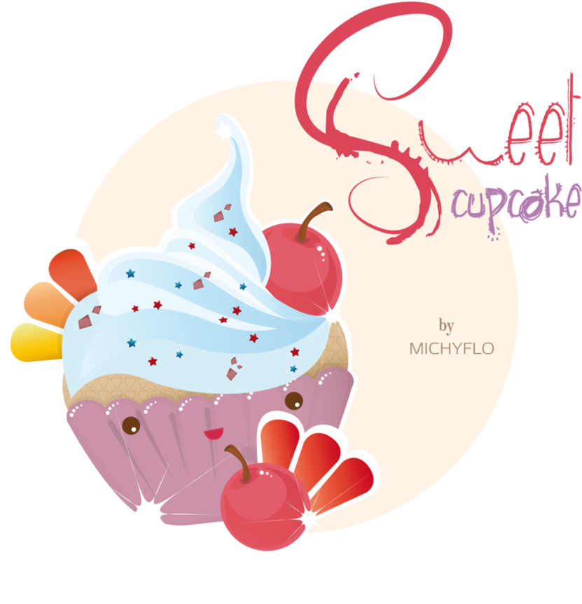 Sweet Cupcake By Michyflo - Illustration (877x911)