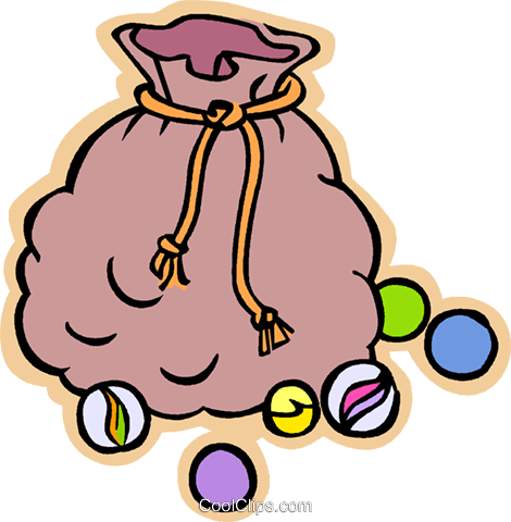 Children At Play - Bag Of Marbles Clipart (470x480)