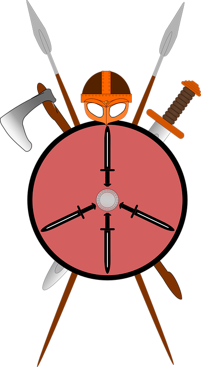 Long Anchor Cliparts 15, - Sword Spear Shield Png (395x720)