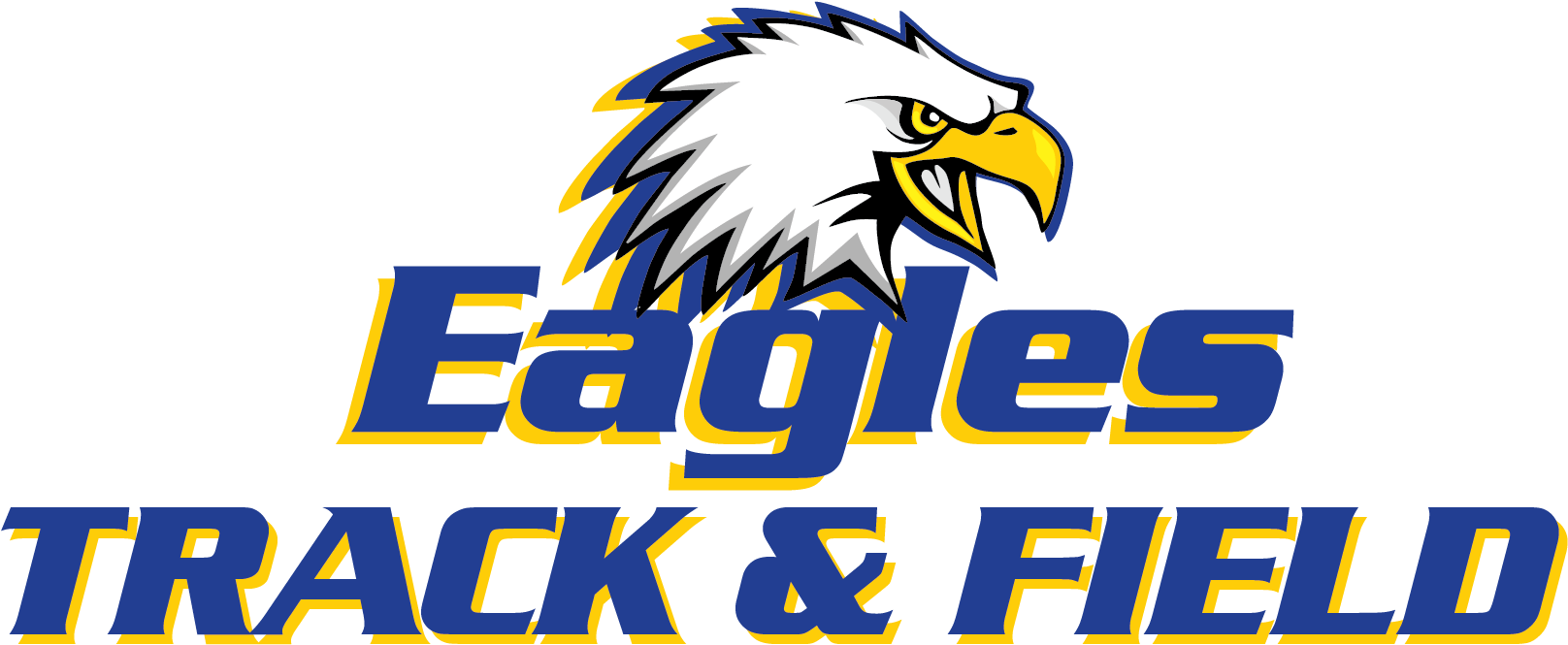 Girls Track And Field Logo For Kids - Eagle Head (1638x694)