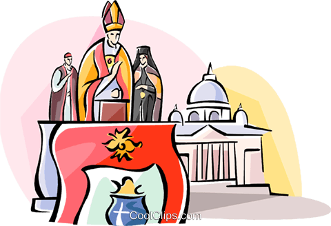 Pope Clip Art At Clker - Vatican Clipart (480x328)