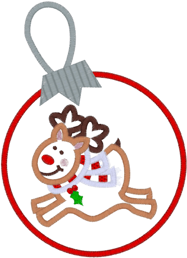Rudolph Reindeer Ornament Applique - Lllb (505x505)