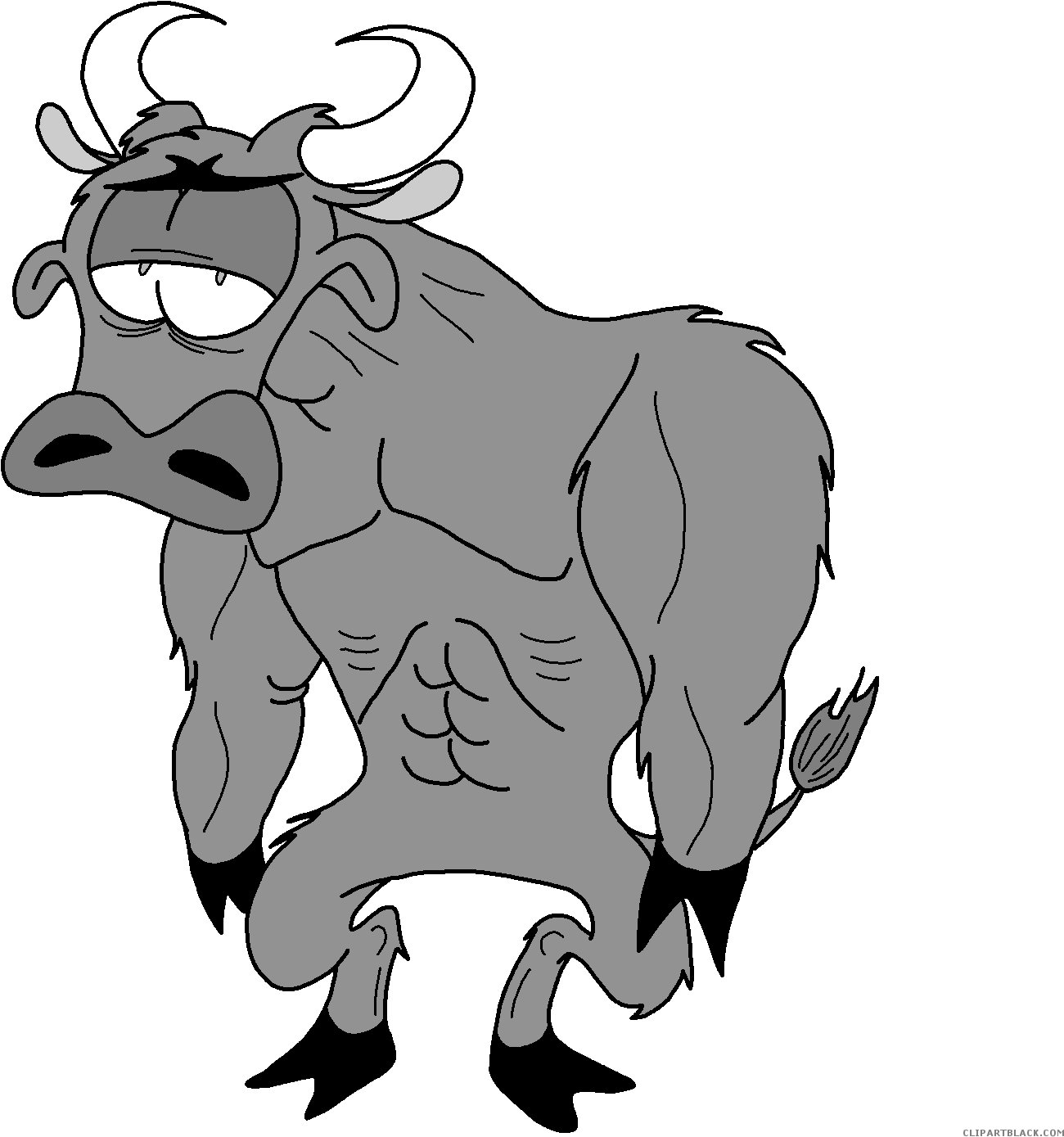 Yak Animal Free Black White Clipart Images Clipartblack - American Bison (1499x1509)