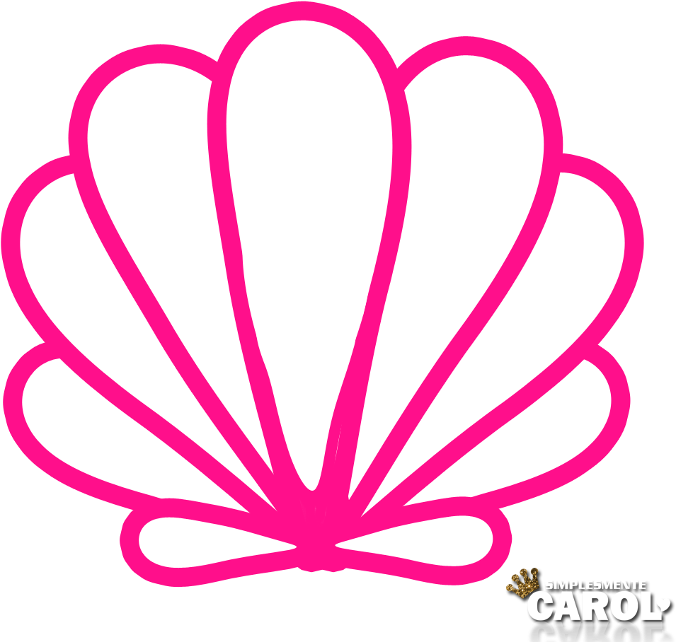 Seashell Royalty-free - Cola Clipart - Molde De Concha Do Mar (1000x1000)