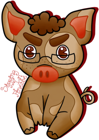 Michael As A Pig But A Cute Sweet Little One - Cartoon (500x500)